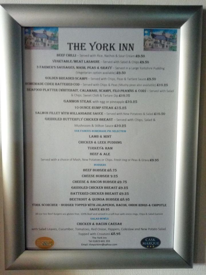 York Inn меню