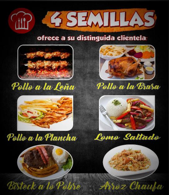 4semillas Lima меню