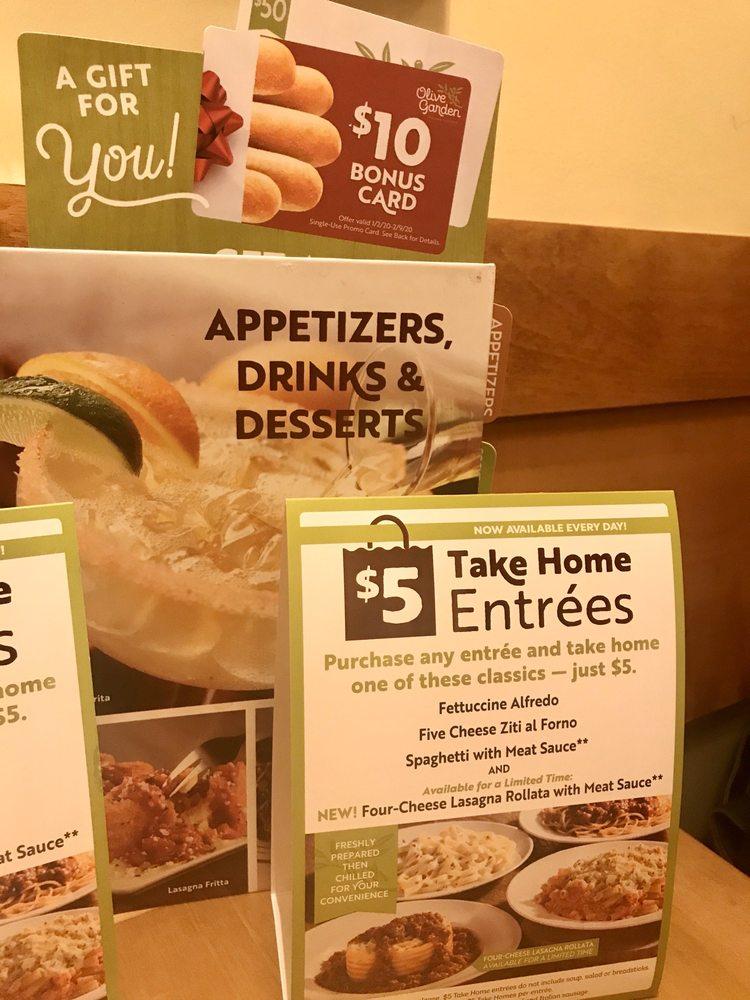 Olive Garden Italian Restaurant меню