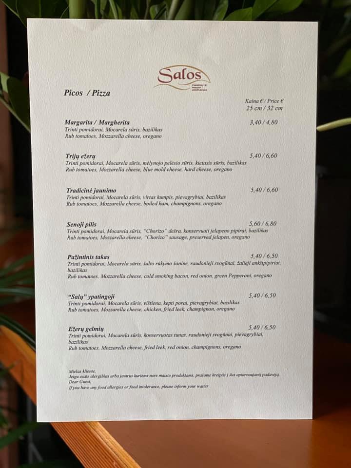 Salos меню