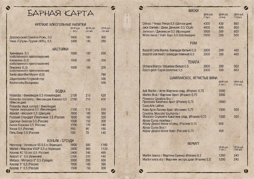 ГРИЛЬиБУТЫЛЬ меню