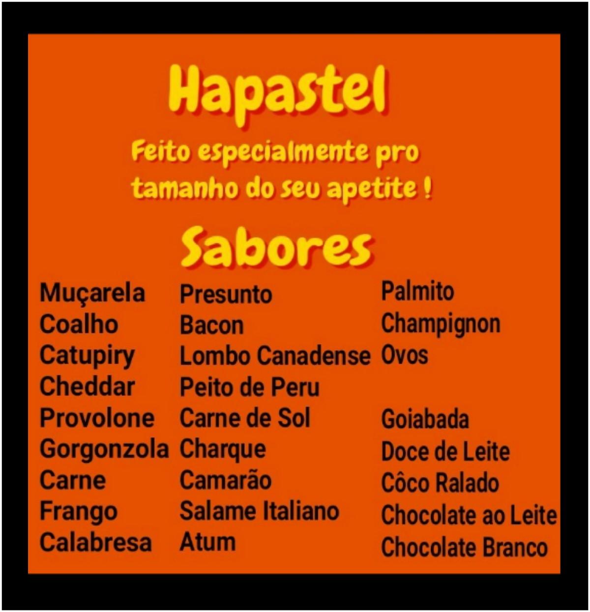 HAPAPÍ меню