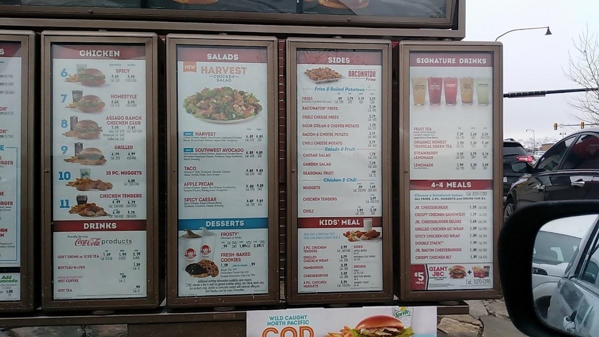 Wendy's меню