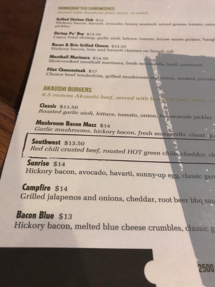 The Point Grill меню