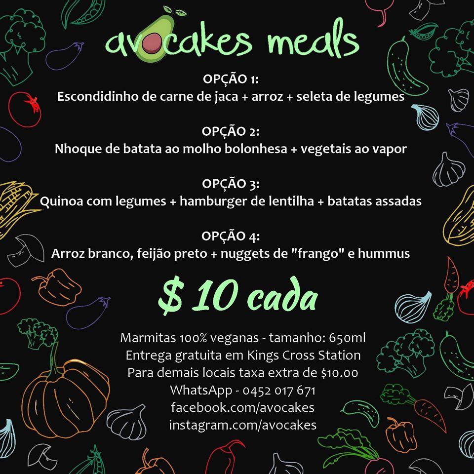 Avocakes меню