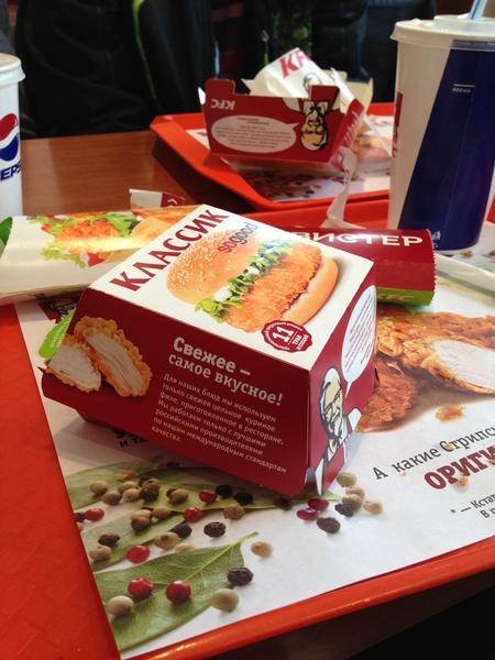 KFC меню
