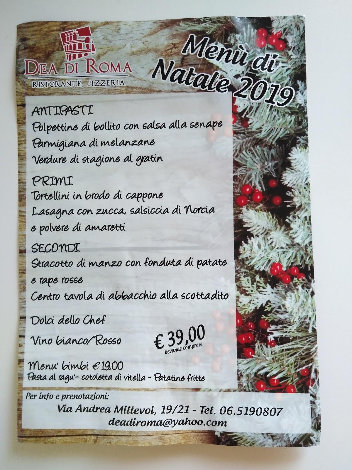 Ristorante Dea меню