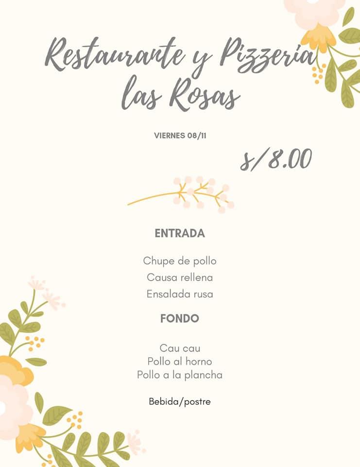 Las Rosas Restaurant меню
