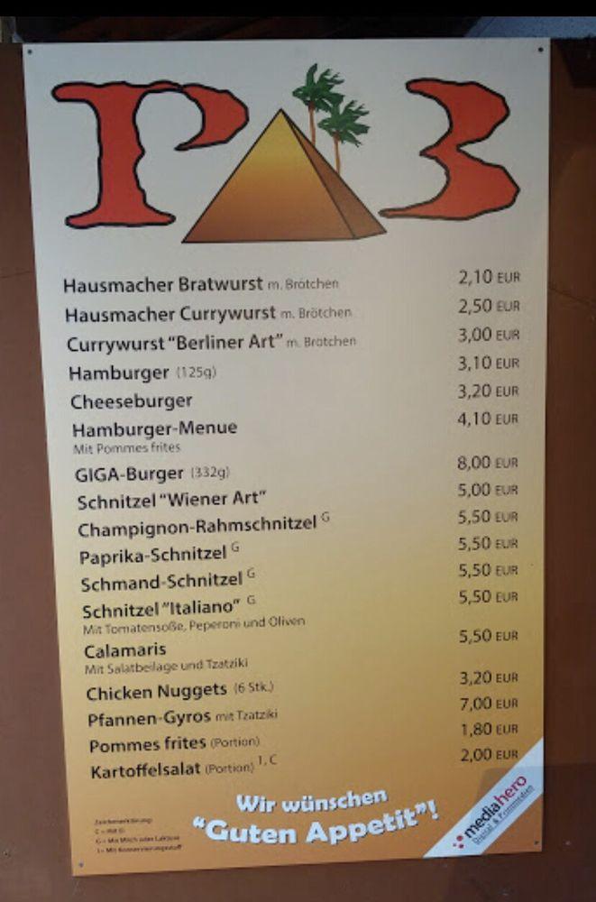 Gaststätte Grill P3 меню
