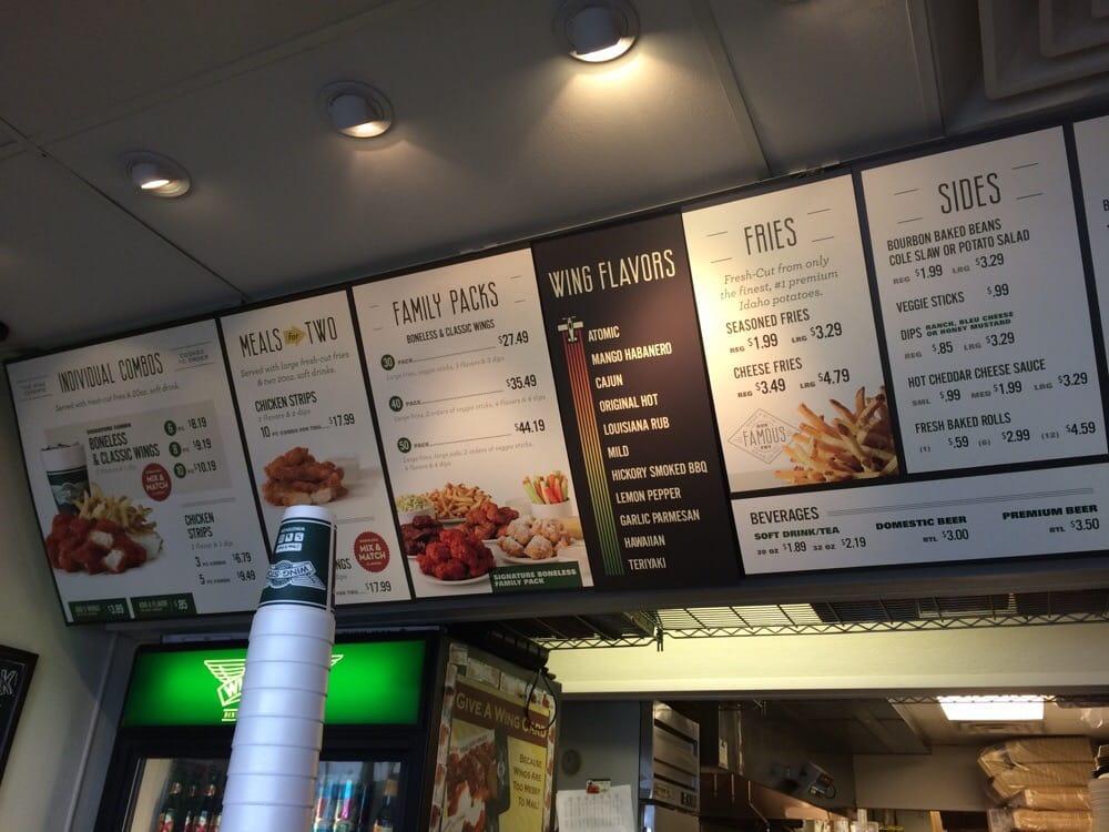 Wingstop меню