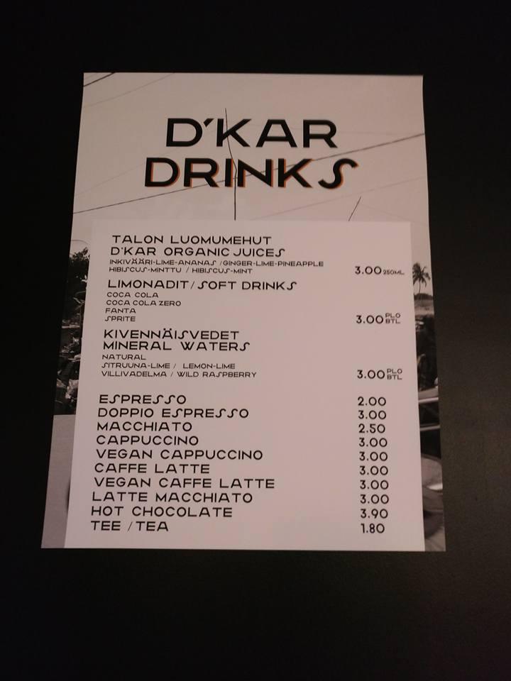 Dkar меню