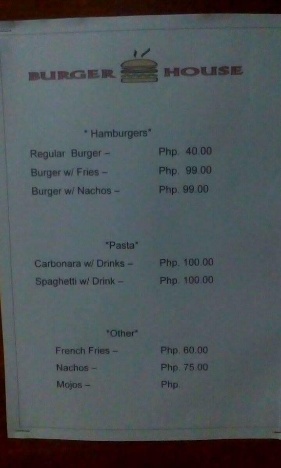 Burger House меню