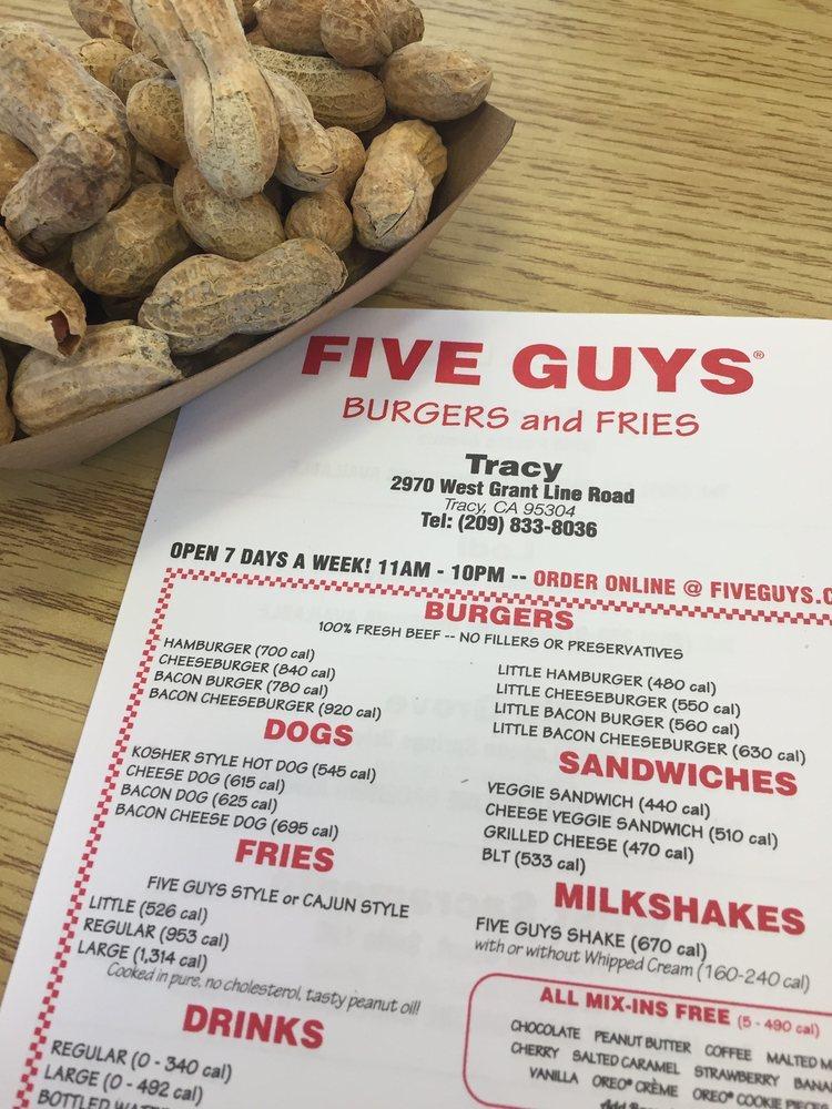 Five Guys меню