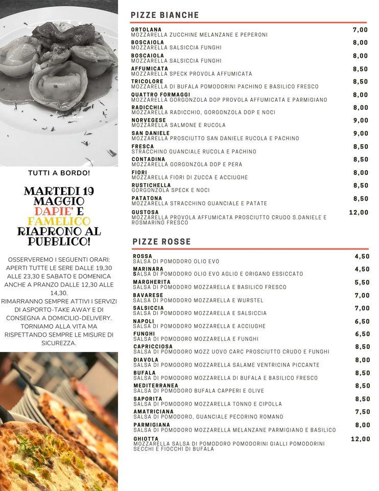 Dapié Restaurant меню