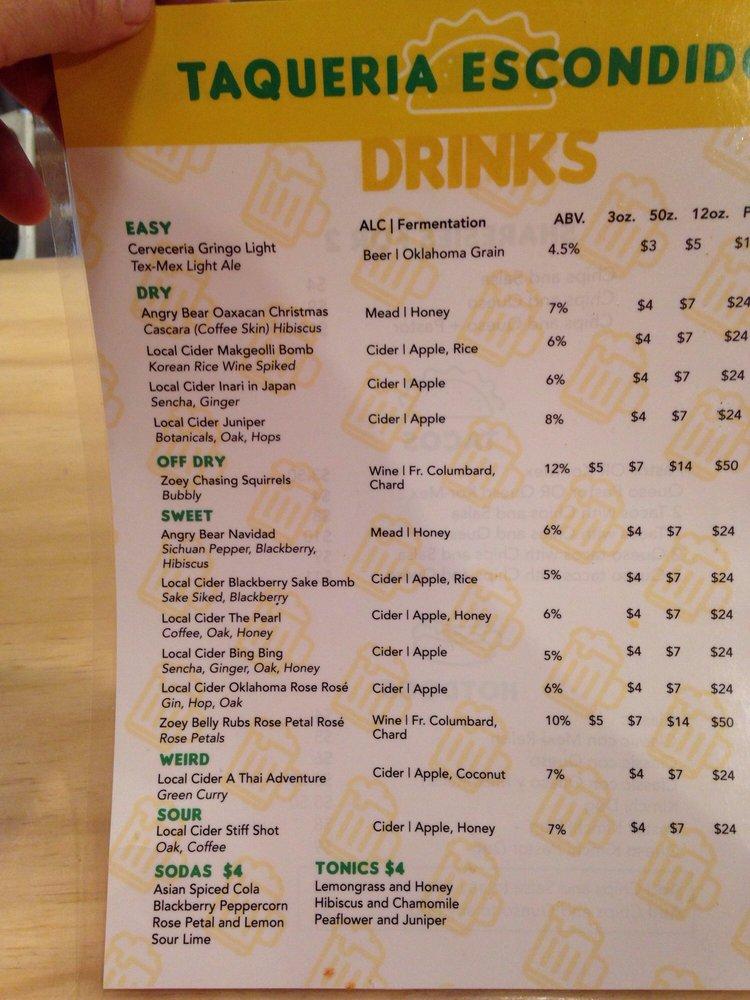 Local Cider & Angry Bear Mead меню