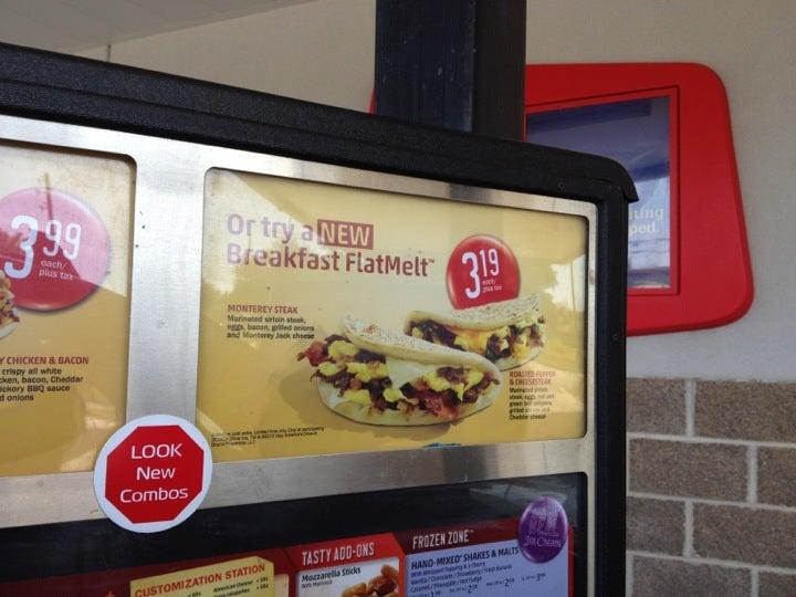 Sonic Drive-In меню