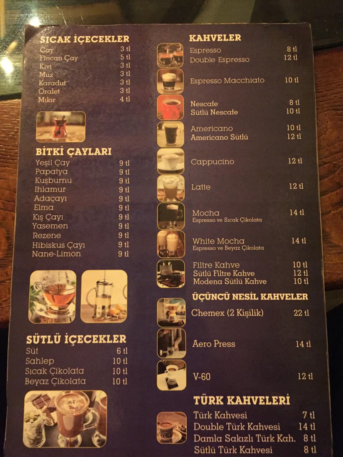Modena Cafe меню