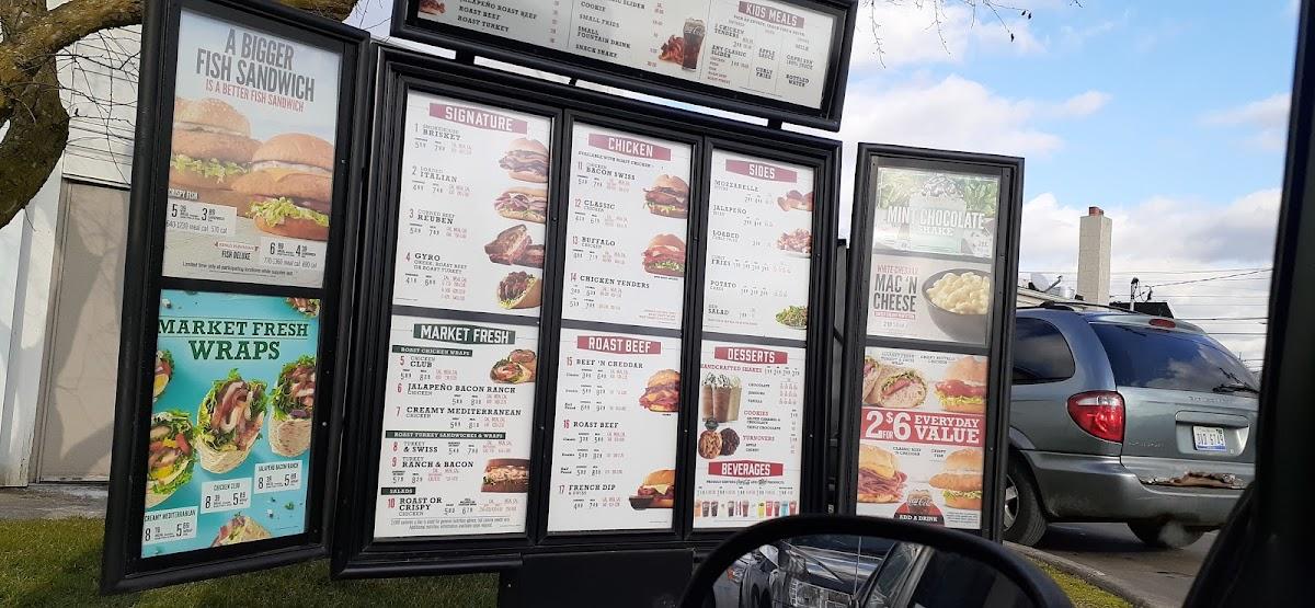 Arby's меню