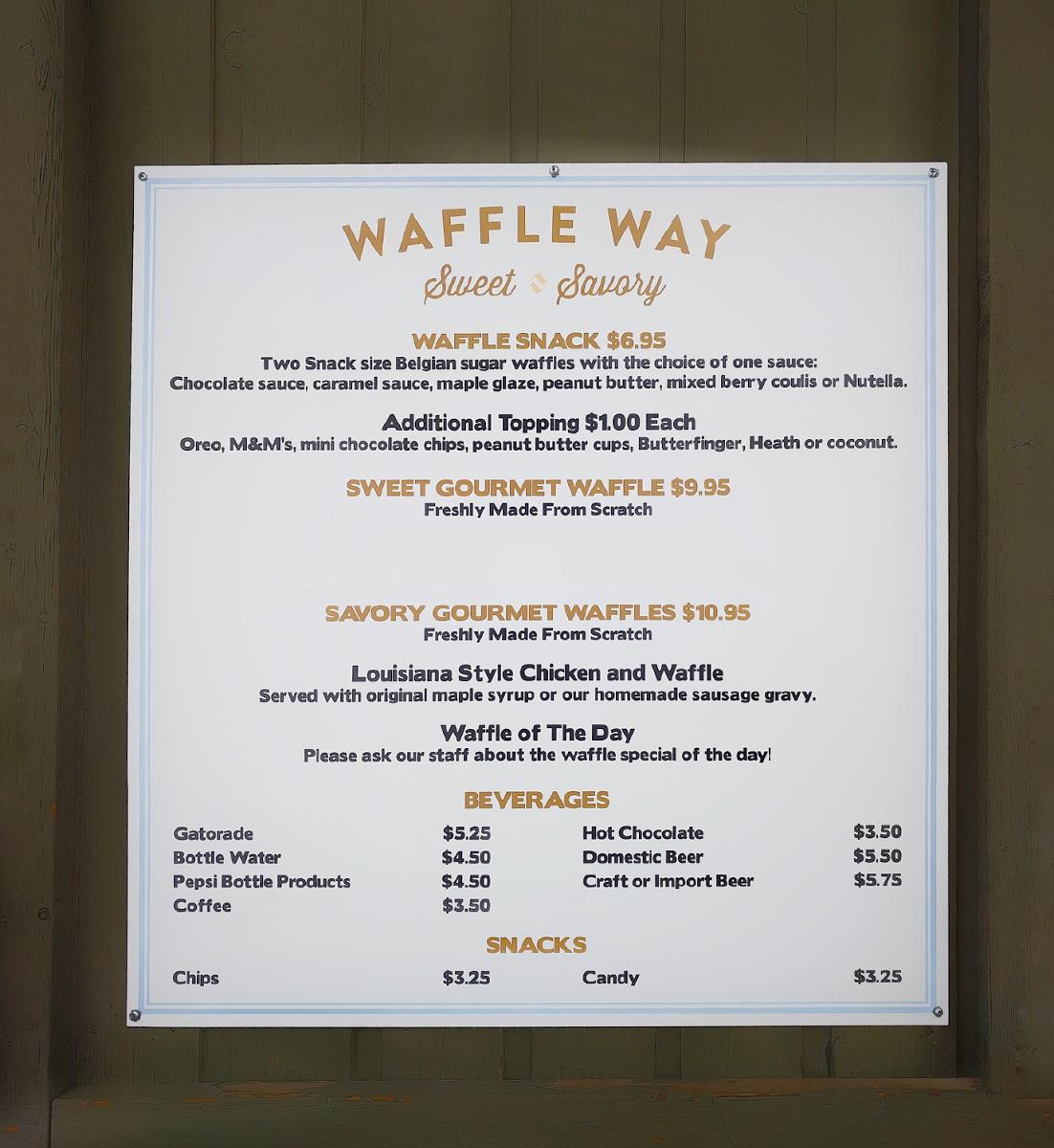 Waffle Way меню
