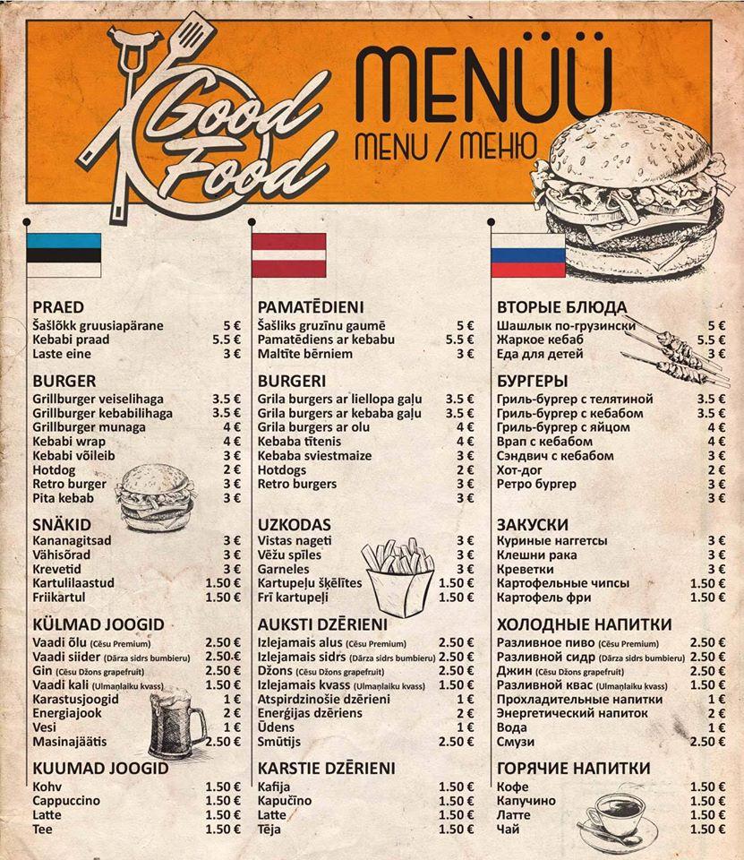 Good Food Valga Valkas меню