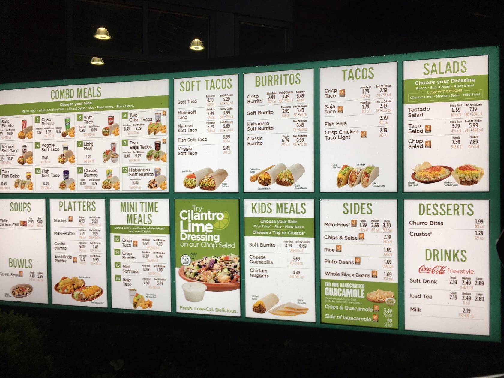 Taco Time меню