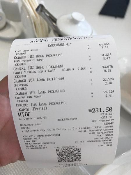 Кафе УБРиР меню