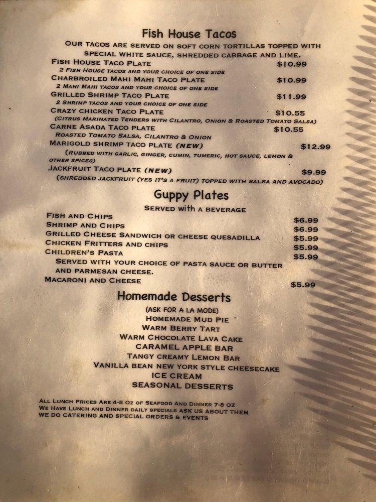 Fish house market and grill меню