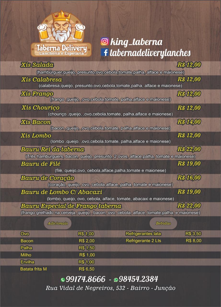 Taberna Delivery меню