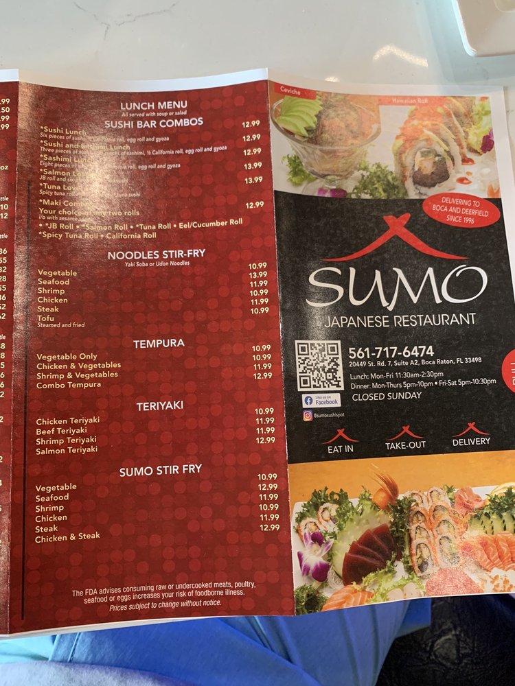 Sumo Sushi & Japanese меню