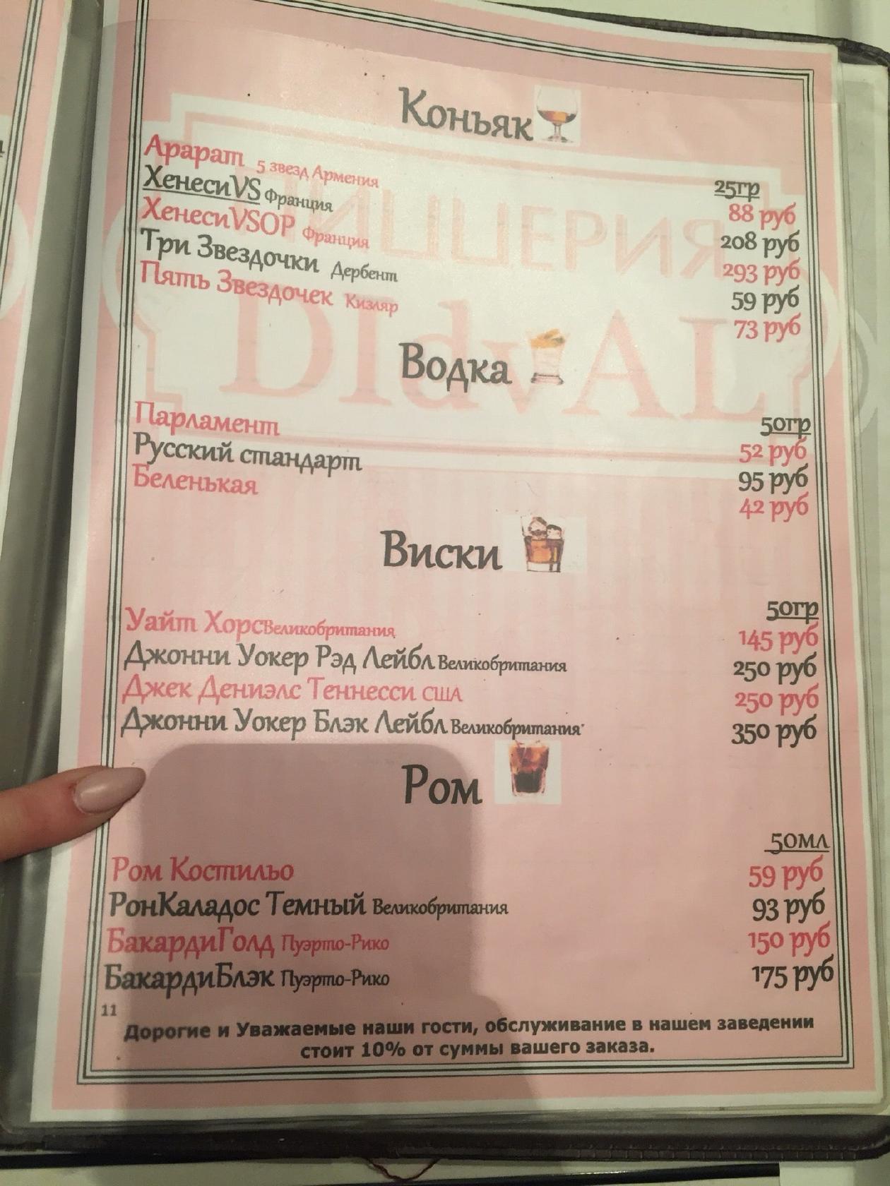 DIdvAL меню