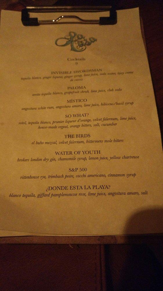 La Casa Restaurant меню