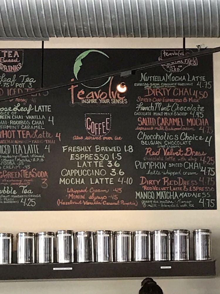 Teavolve Cafe меню