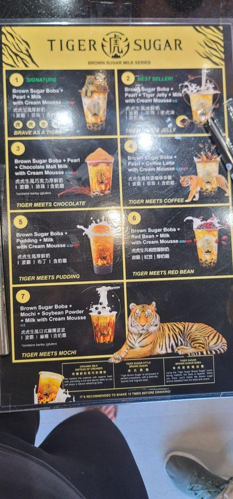 Tiger Sugar меню