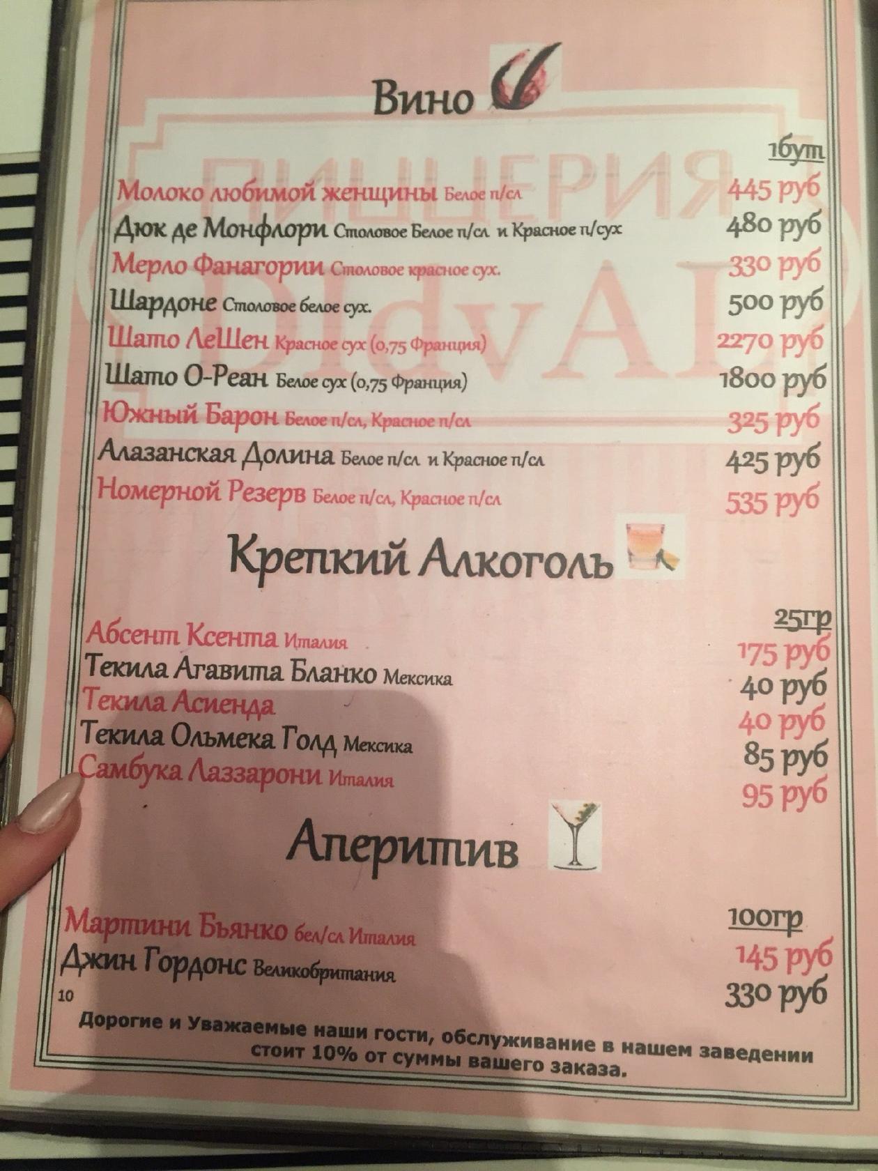 DIdvAL меню