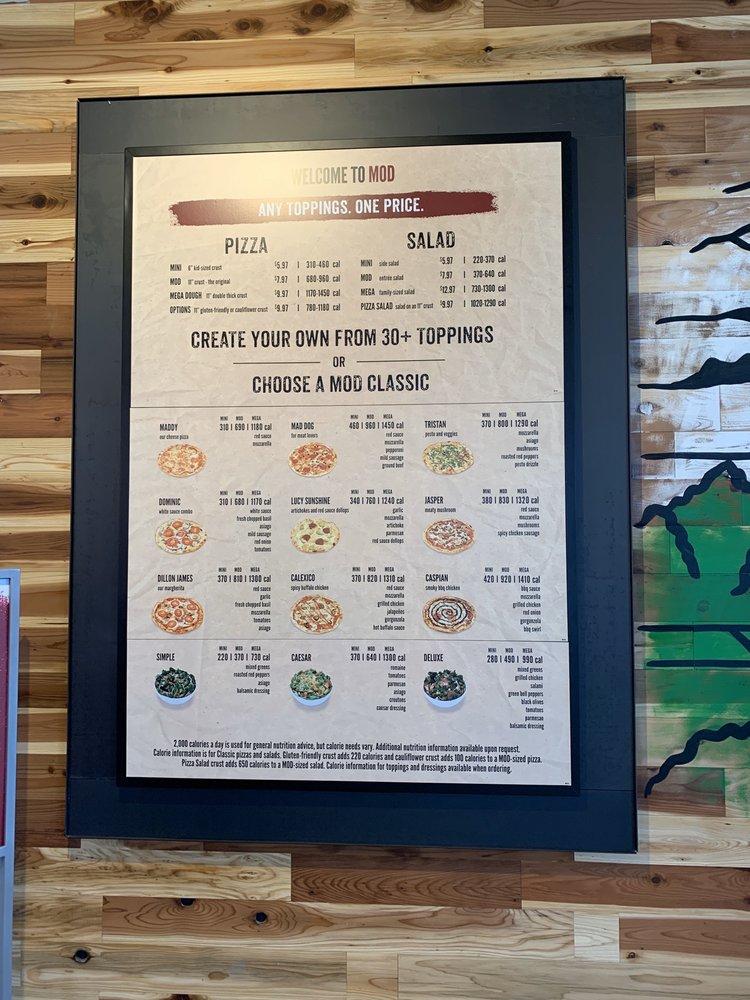MOD Pizza меню