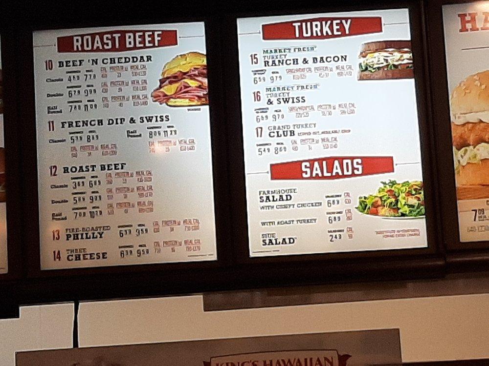 Arby's меню