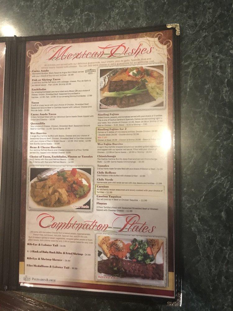 Cactus Cantina меню