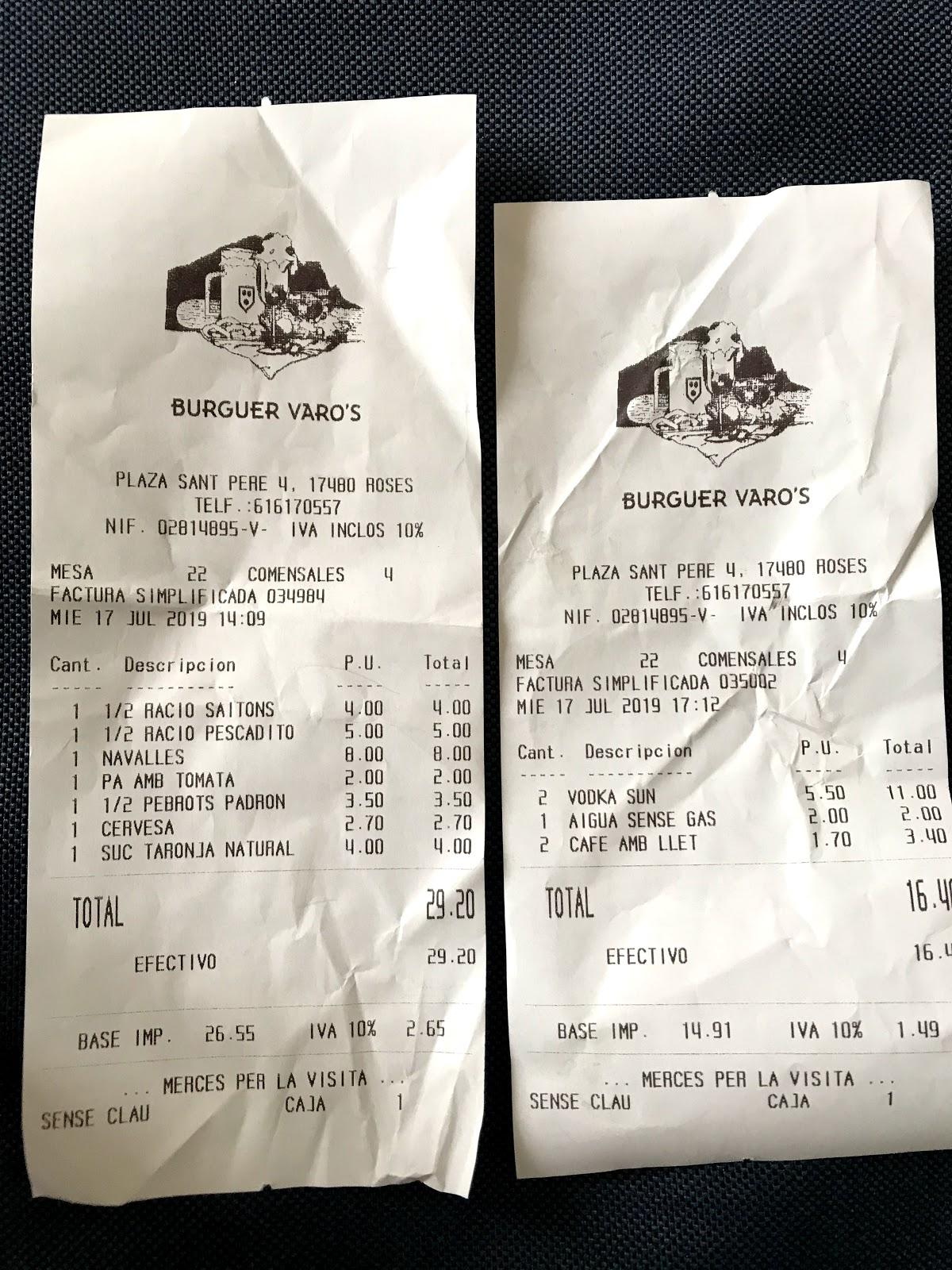 Burger varo's меню