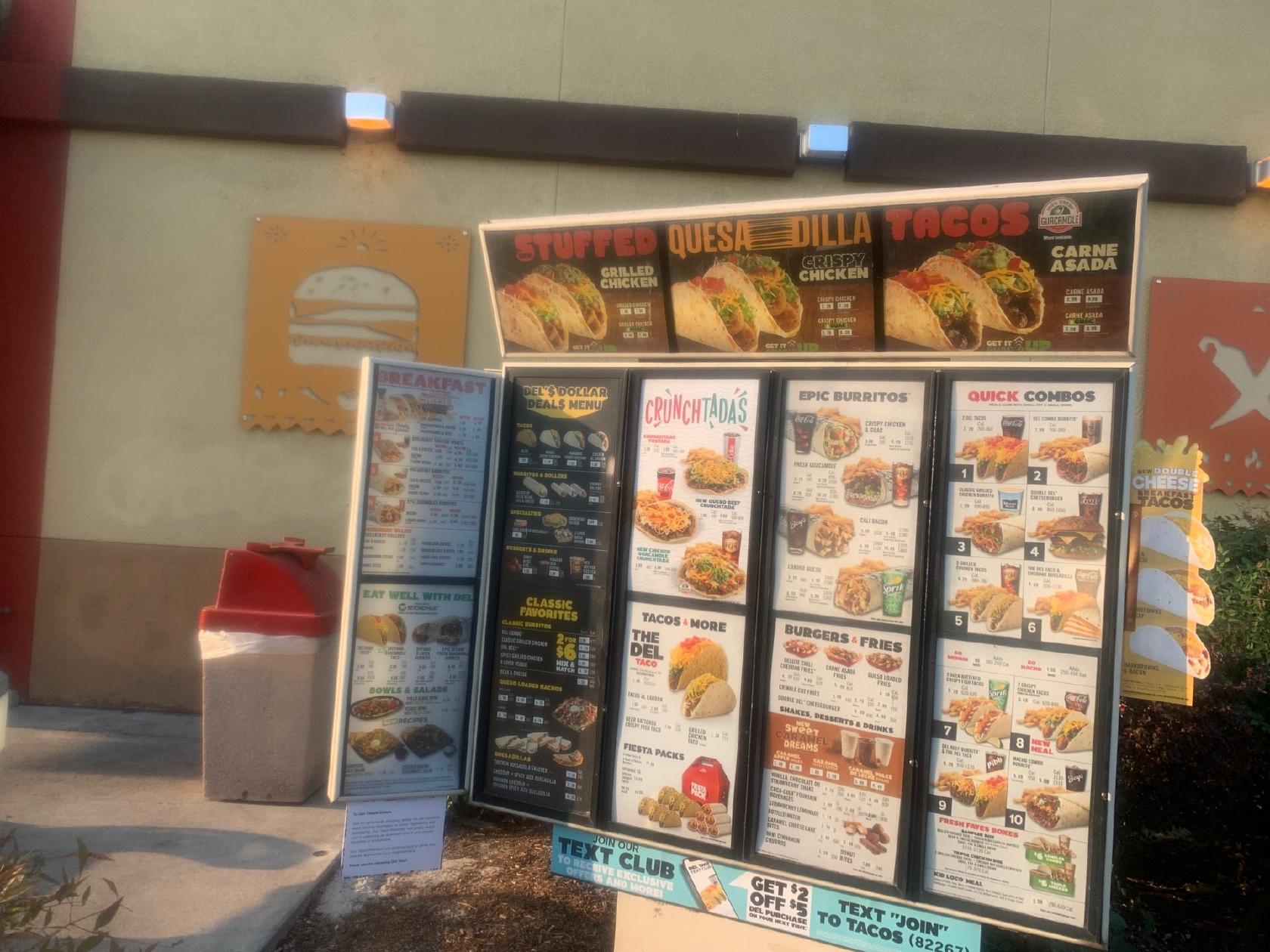 Del Taco меню
