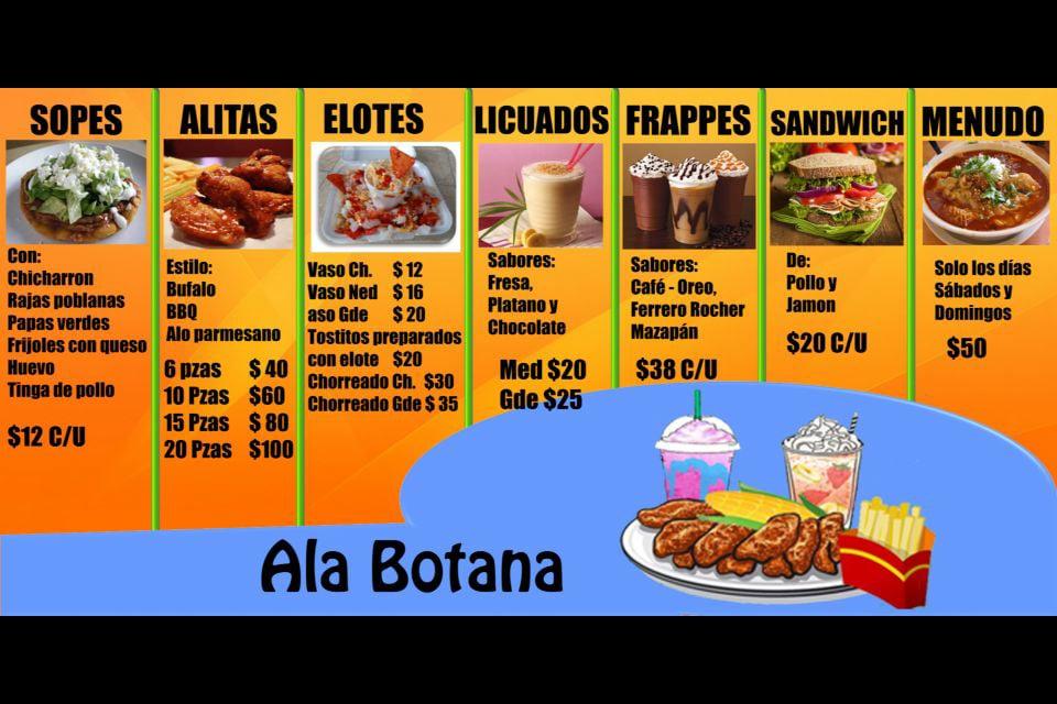 Ala Botana меню