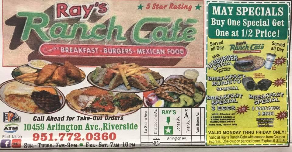 Ray's Ranch Cafe меню