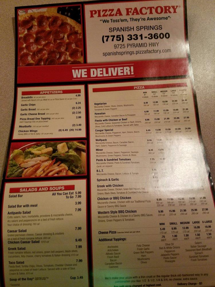 Pizza Factory меню
