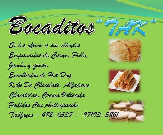 Bocaditos Tak меню