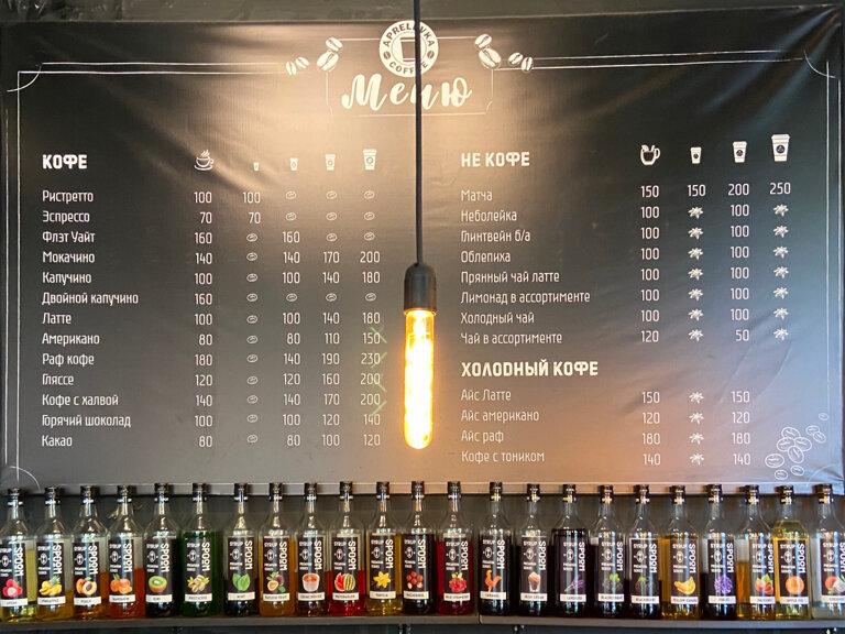 Aprelevka coffee меню