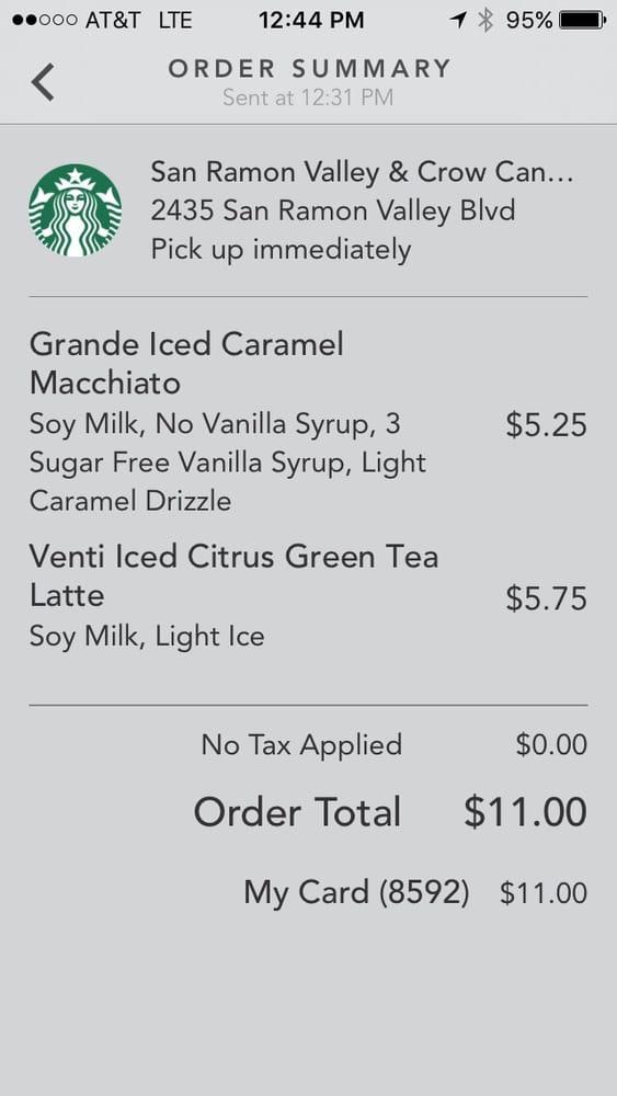 Starbucks Coffee Company меню