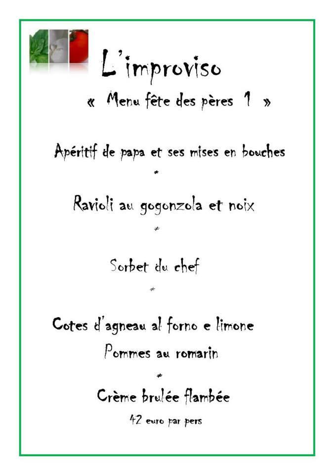 L'Improviso меню