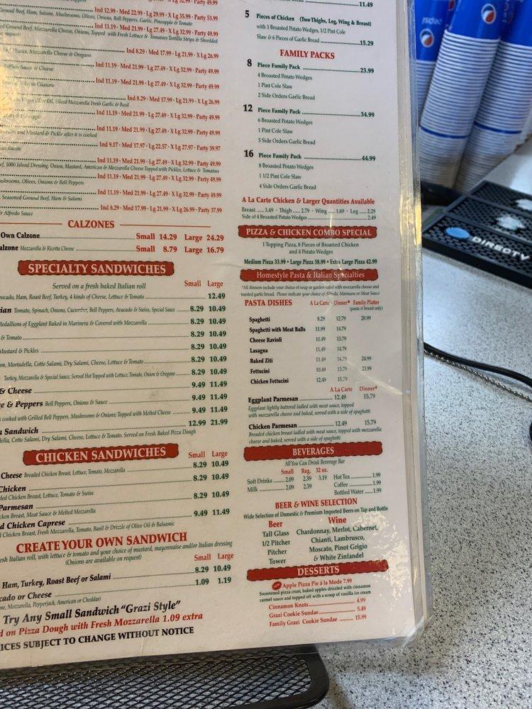 Graziano's Pizza Restaurant меню
