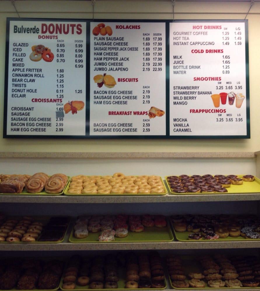 Bulverde Donuts меню