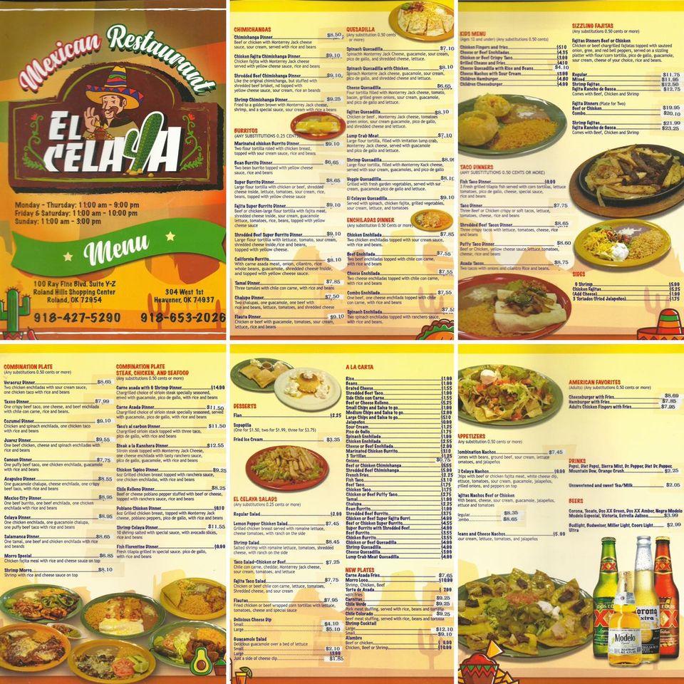 El Celaya меню