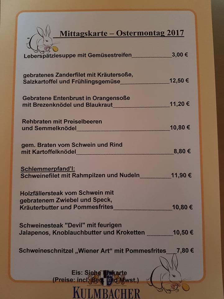 Zum Antoniuswirt Gaststätte Fam. Killermann меню